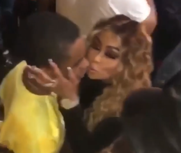 Watch Blac Chyna fake a kiss on her younger beau YBN Almighty Jay as they celebrate his 19th birthday in Hollywood