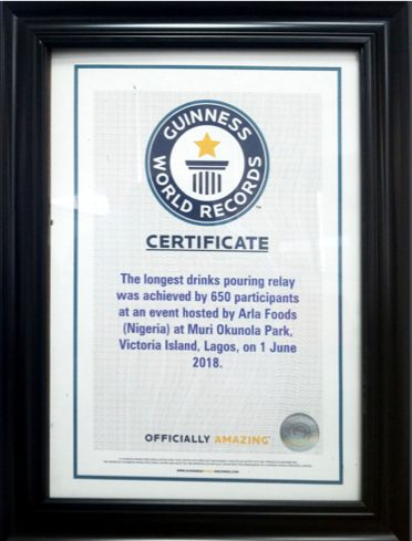 Dano Milk officially enters the Guinness World Records