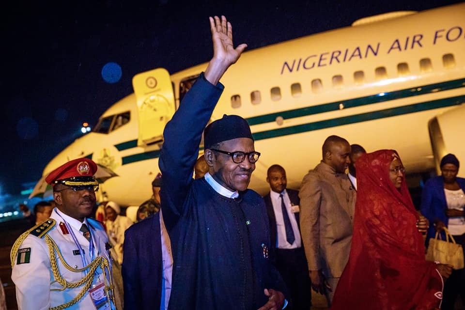 President Buhari returns to Nigeria after his 6-day visit to Beijing, China (Photos)