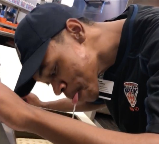 Disgusting! Employee caught spitting in customers' pizza (video)