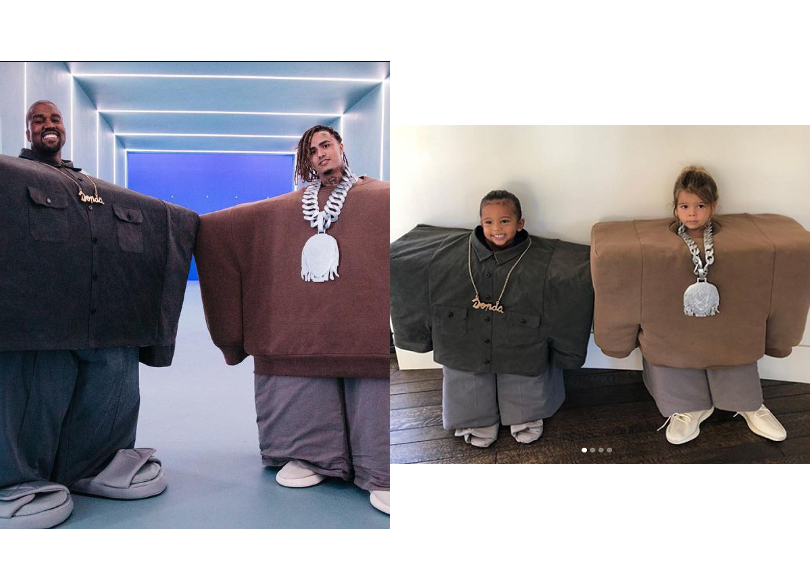 Saint West and Reign Disick dress as Kanye and Lil Pump for Halloween(Photos)