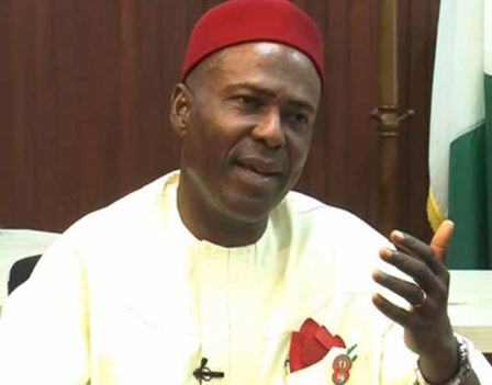 Former Abia State Governor,Ogbonnaya Onuinvolved in an accidentalong Abakaliki/Afikpo highway