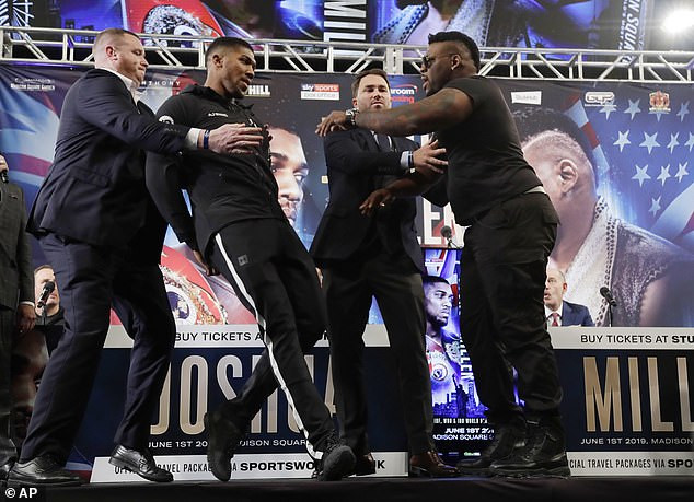 Davido, Don Jazzy, Tunde Ednut & other angry Nigerians storm Jarrel Miller's IG page to drag him for violently pushing Anthony Joshua (Screenshots)