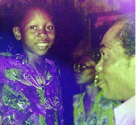 Epic throwback photo of Seun Kuti and his dad, Fela