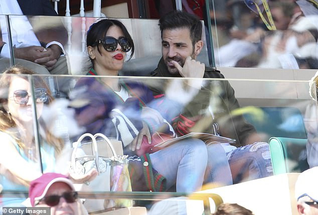 Ex- Chelsea star Cesc Fabregas and wife Daniella Semaan watch Rafael Nadal triumph at the Monte-Carlo Masters (Photos)