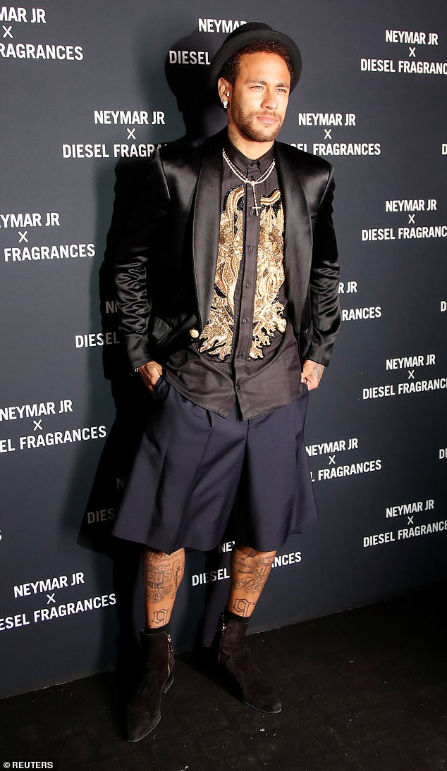 Football star, Neymar steps out in stylish outfit for the launch of his new fragrance in Paris (Photos) Football star, Neymar steps out in stylish outfit for the launch of his new fragrance in Paris (Photos)