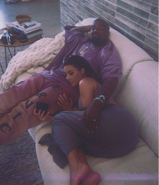 Kim Kardashian and her husband Kanye West loved up in new photo