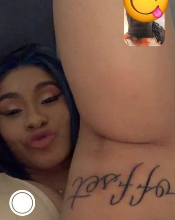 Cardi B tattoos Offset's name on her leg lindaikejisblog 1