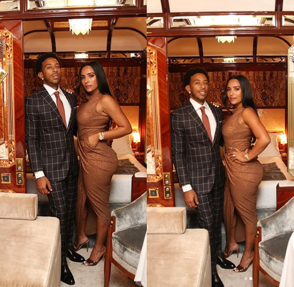 Ludacris and his beautiful wife Eudoxie Mbouguiengue enjoy date night on a train in Switzerland (Photos)