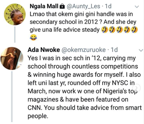 Lady blasts Nigerian Aunty who said shes too young to give life advice lindaikejisblog 1