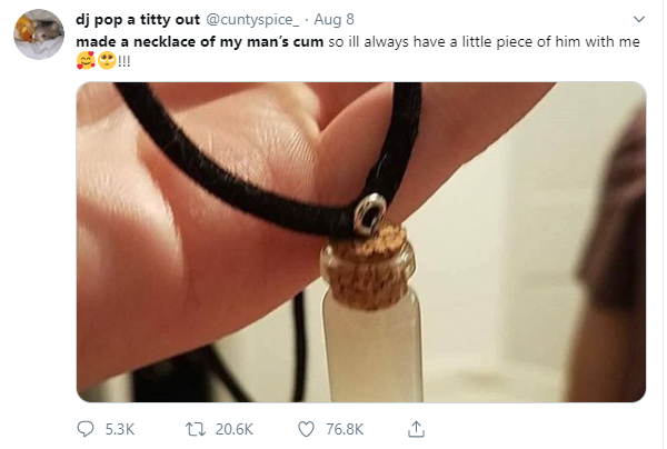 Lady makes a necklace with her boyfriend's sperm lindaikejisblog 1