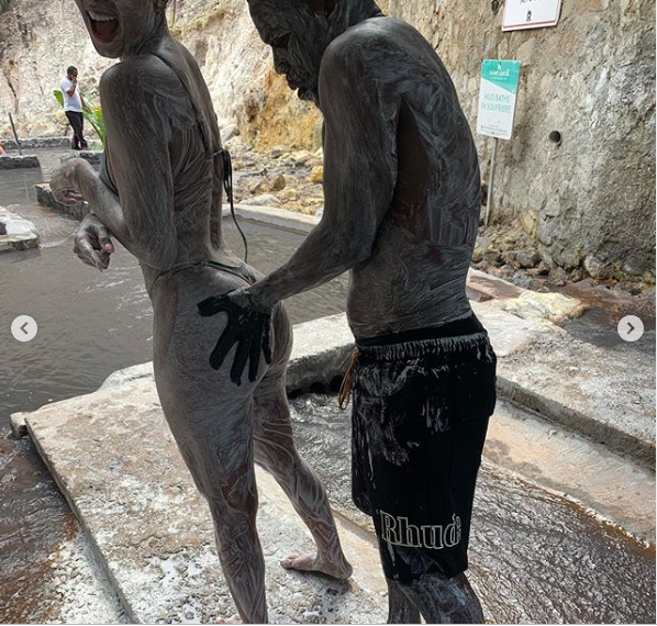 Kevin Hart grabs wife Eniko Hart's backside as they celebrate 3rd Wedding Anniversary in St. Lucia (Photos)