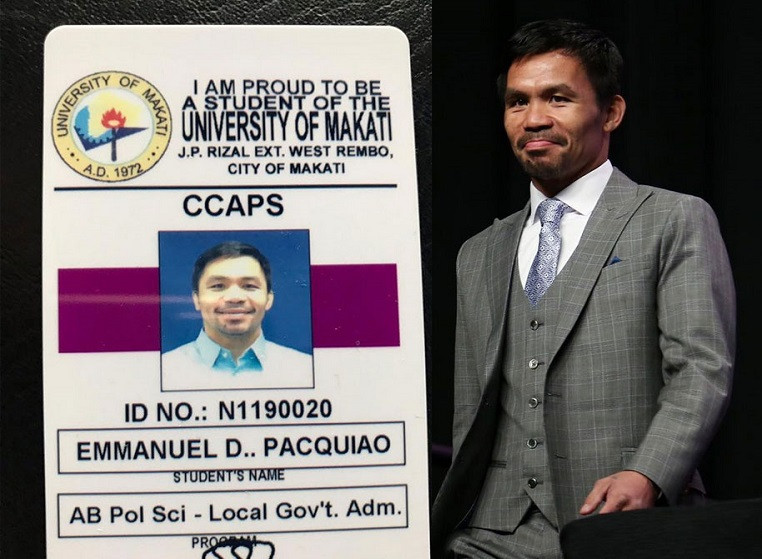 Filipino Boxer and serving senator, Manny Pacquiao goes back to school