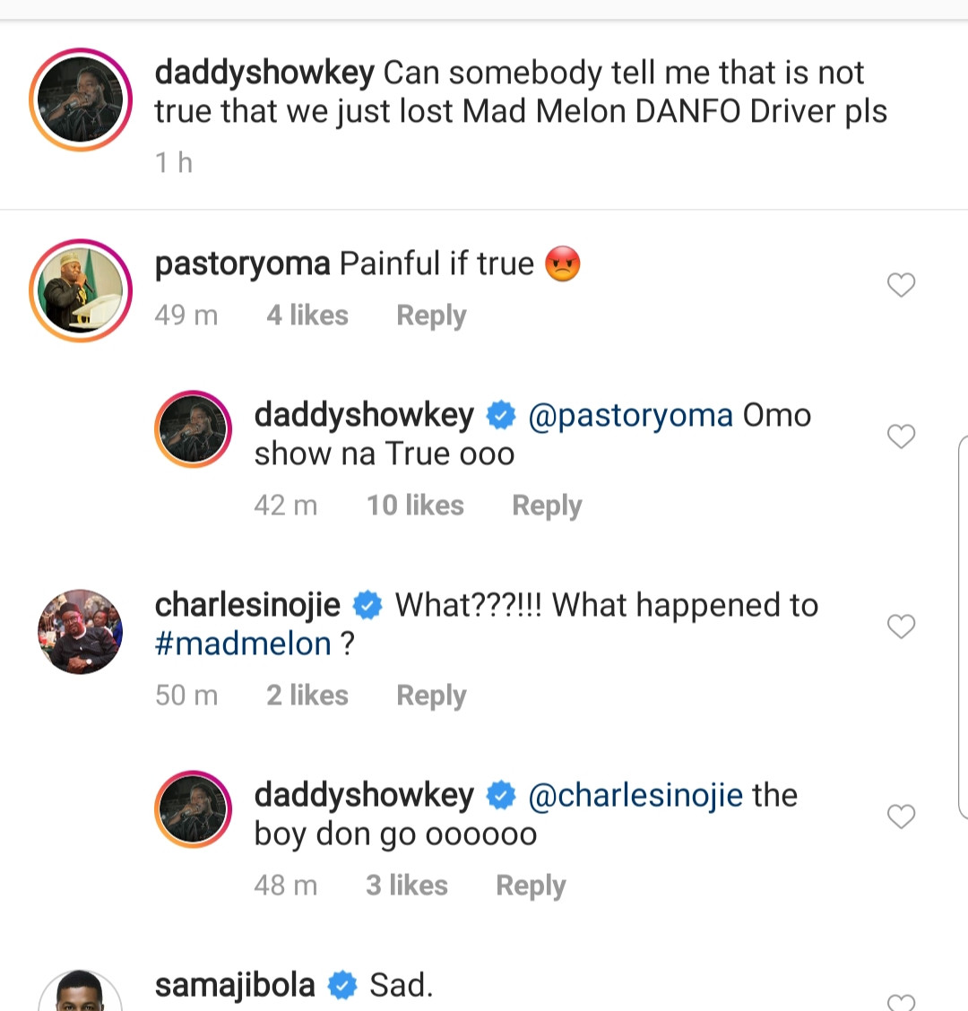 Daddy Showkey announces the death of Mad Melon, one half of the popular 90s group 'Danfo Drivers' (Video)