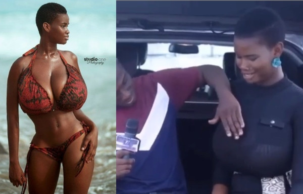 Pamela Odame allows interviewer to touch her boobs, says she can last for 10 rounds and 2 hours during sex lindaikejisblog