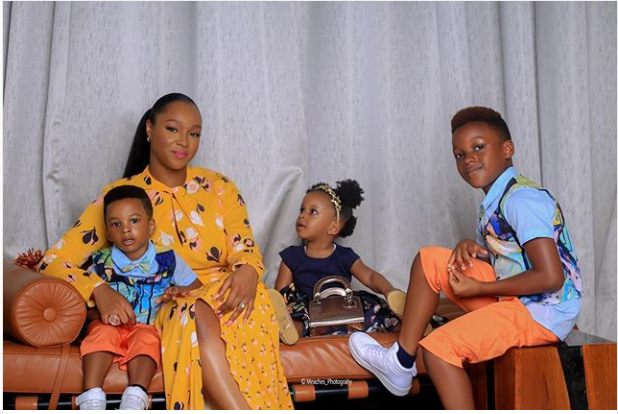 'My Greatest Achievements in a picture' - Paul Okoye's wife Anita shares adorable photo with their three children