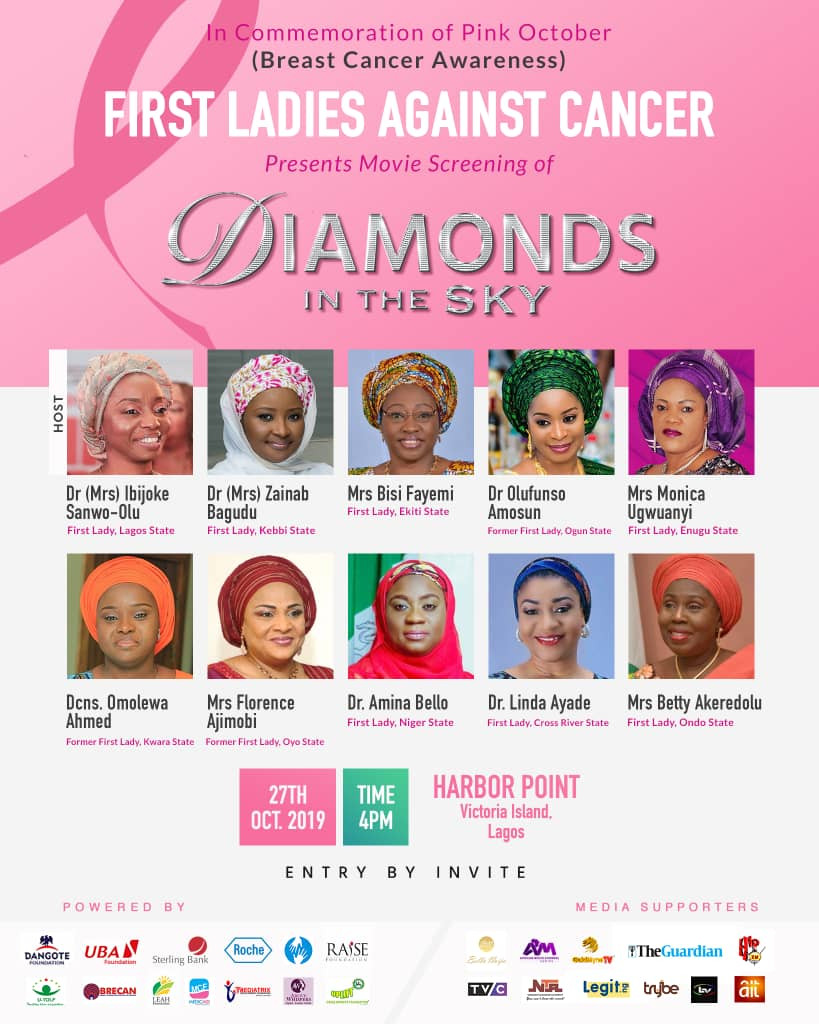 Wives of Governors form coalition to screen Diamonds In The Sky for breast cancer awareness