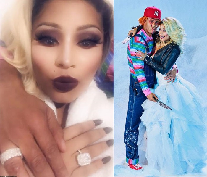 Nicki Minaj flaunts gigantic $1.1M wedding ring bought by her husband Kenneth Petty as they share new Halloween photos