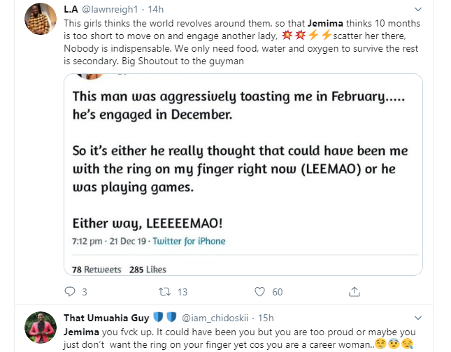 Actress Jemima Osunde tackled over her comment about a man that 'aggressively toasted' her in February but got engaged in December lindaikejisblog 8
