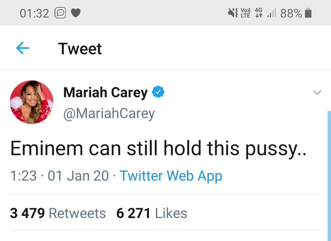 Mariah Carey's Twitter account hacked, Eminem-directed tweets shared lindaikejisblog 5
