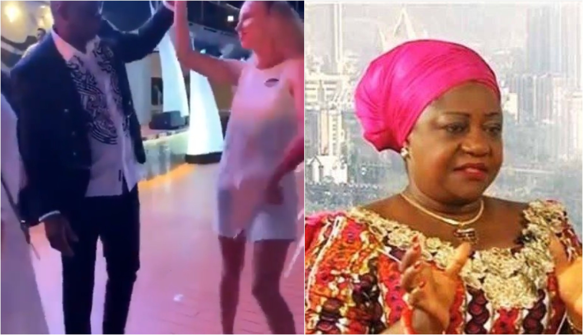 Fayose spotted dancing with white woman after being allowed to travel for medical treatment abroad, Lauretta Onochie reacts lindaikejisblog