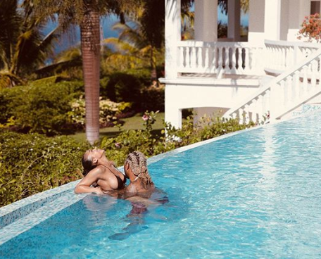"Life is Good" Future says as he shares new photo with Lori Harvey in pool