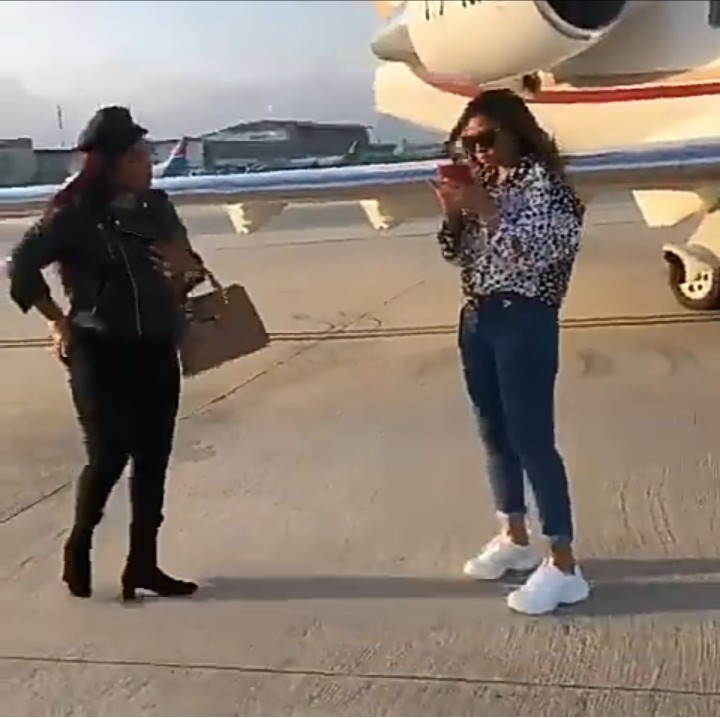 Living the good life! Rita Daniels updates her followers as she arrives Cape Town in style with daughter Regina Daniels