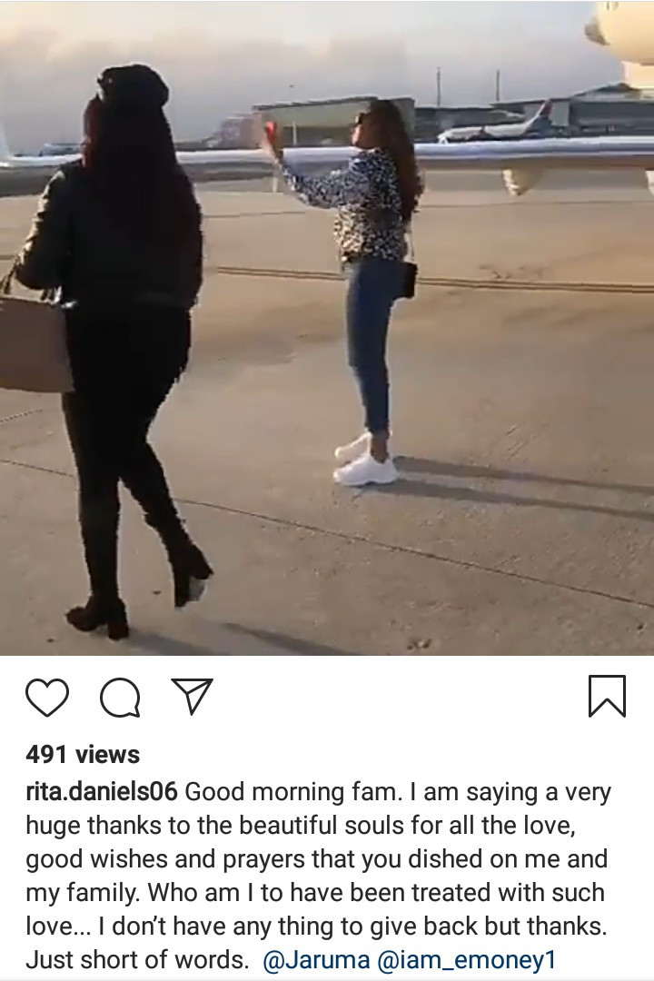 Living the good life! Rita Daniels updates her followers as she arrives Cape Town in style with daughter Regina Daniels
