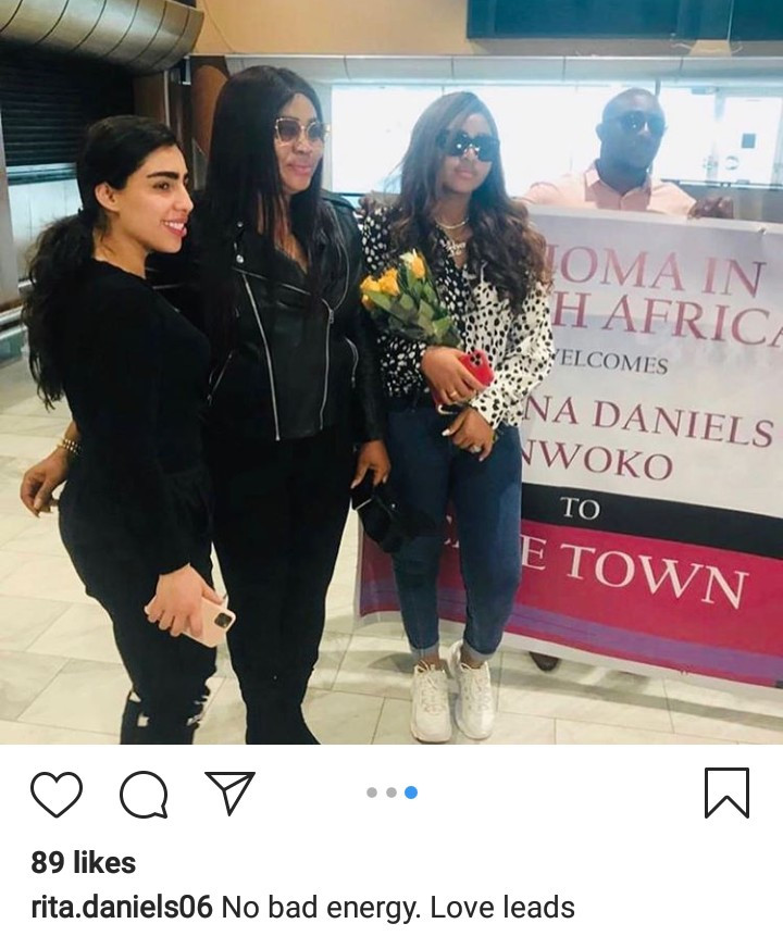 Living the good life! Rita Daniels updates her followers as she arrives Cape Town in style with daughter Regina Daniels