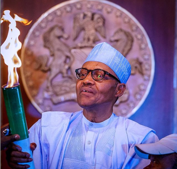 Buhari lights 'torch of unity' for National Sports Festival lindakejisblog
