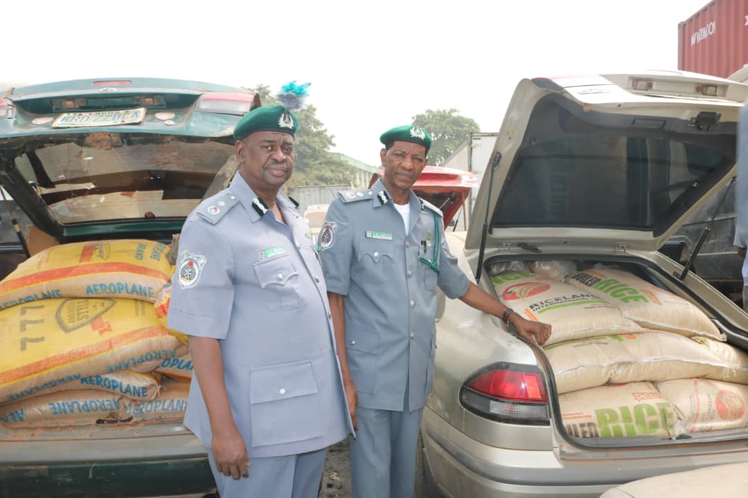 Customs seizes 1,393 bags of rice hidden in gas cylinders lindaikejisblog 3