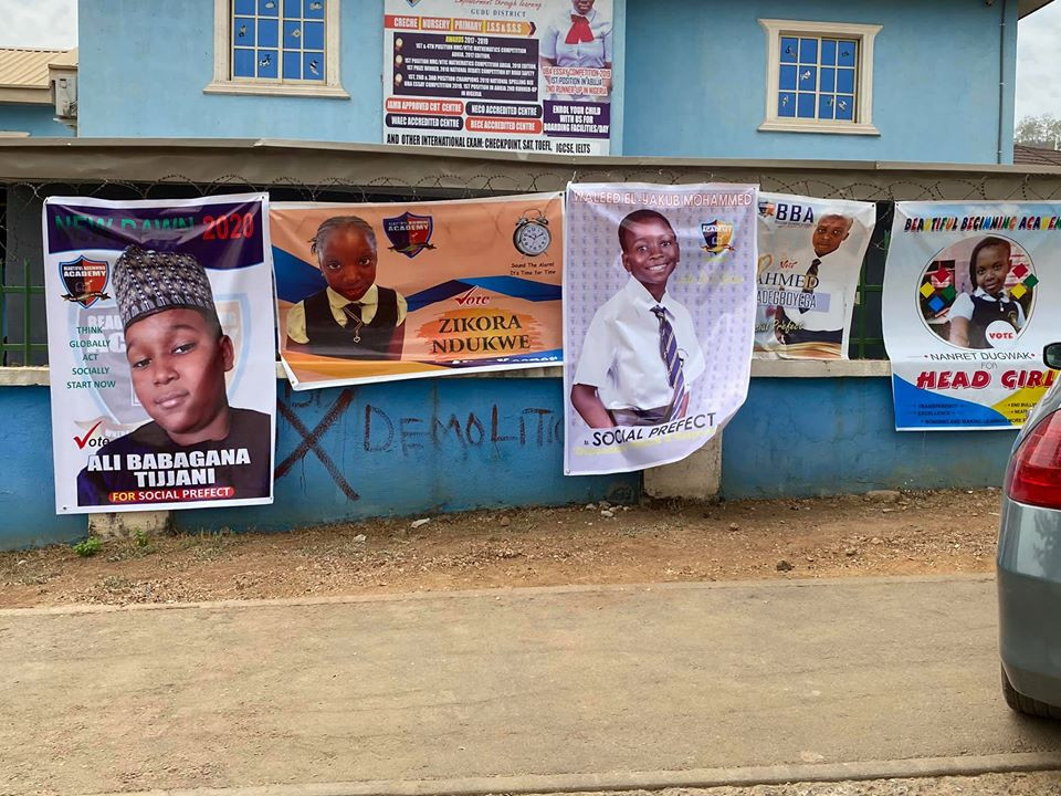Abuja primary school pupils go viral with their SUG election campaign lindaikejisblog