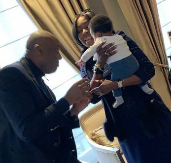 Adorable photos of Bukola Saraki, his wife Toyin and their grand daughter