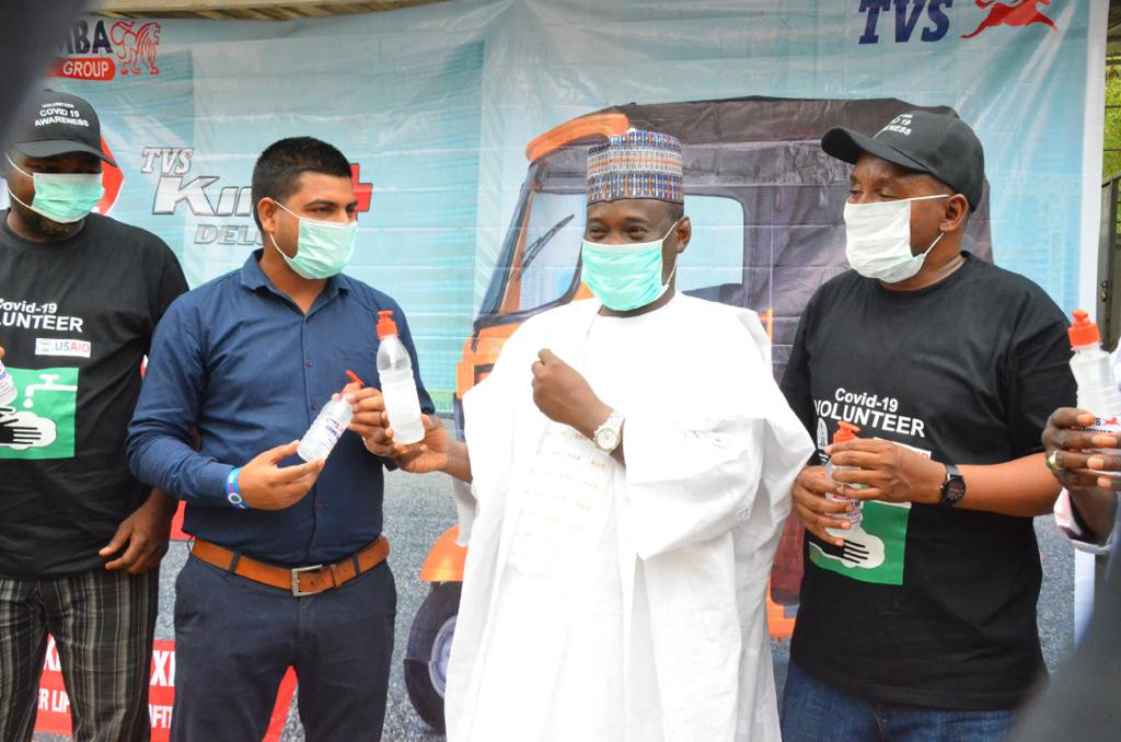 Simba TVS distributes safety and hygiene packs to Keke riders