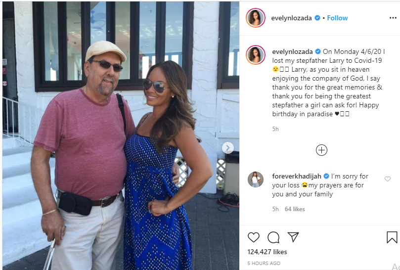 Basketball Wives' star, Evelyn Lozada loses her step father to Coronavirus lindaikejisblog 1
