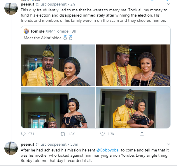 Ondo Deputy Minority leader, Hon. Akinribido dragged by ex-girlfriend on wedding day lindaikejisblog 1