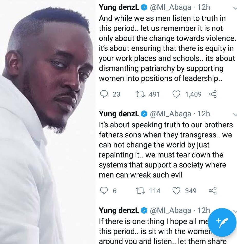 MI Abaga reveals what he hopes all men will do as the conversation about sexual assault and violence heightens