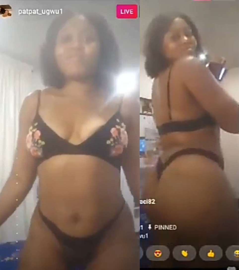 Actress Pat Ugwu strips to her underwear as she twerks for her followers