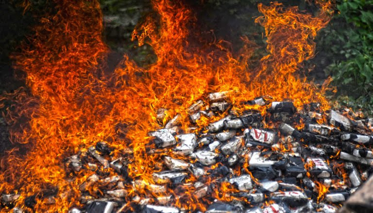 Cocaine-filled plane crashes in Mexico after high-speed chase by military helicopters