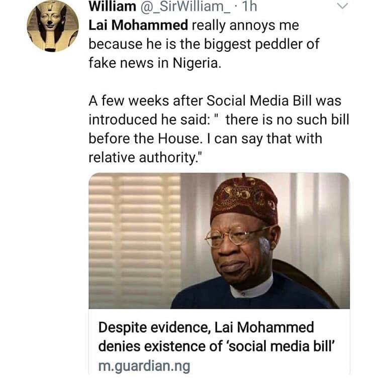 Nigerians react to Lai Mohammed's call for regulation of social media lindaikejisblog 6