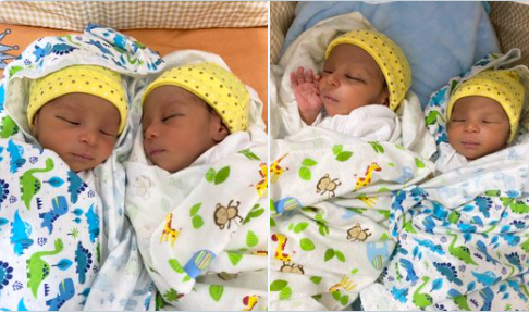 Lady welcomes set of twins two years after predicting she will give birth to twins