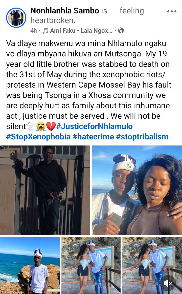South African teenager st@bbed to d3ath in xenophobic attack