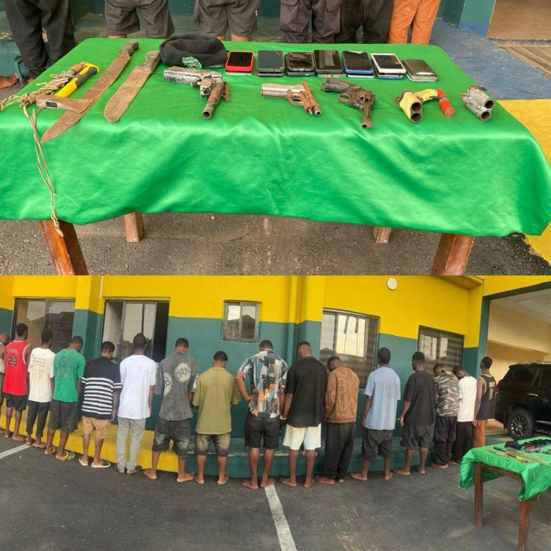 Police arrest 17 suspected cultists over k!lling of two young men in Abia