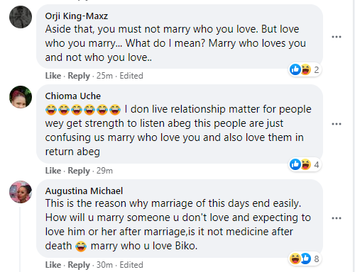 Opinions differ after clergyman Kingsley Okonkwo said ''Nowhere does the Bible say Marry Who You Love''