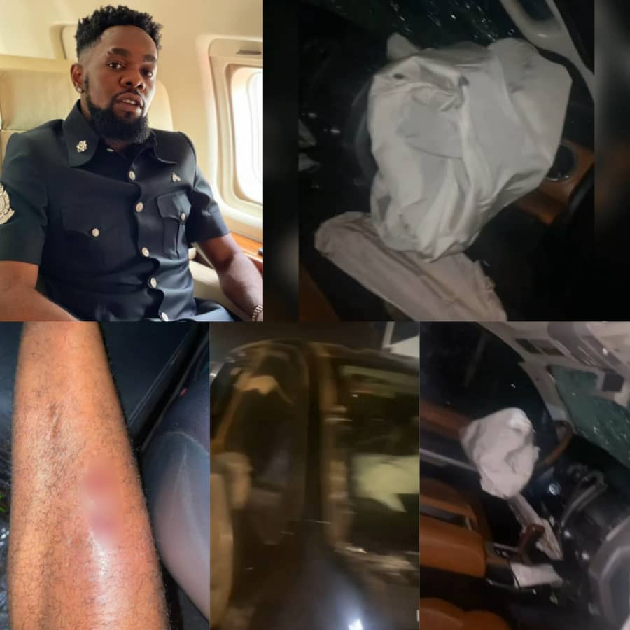 Singer Patoranking survives ghastly motor accident (videos)