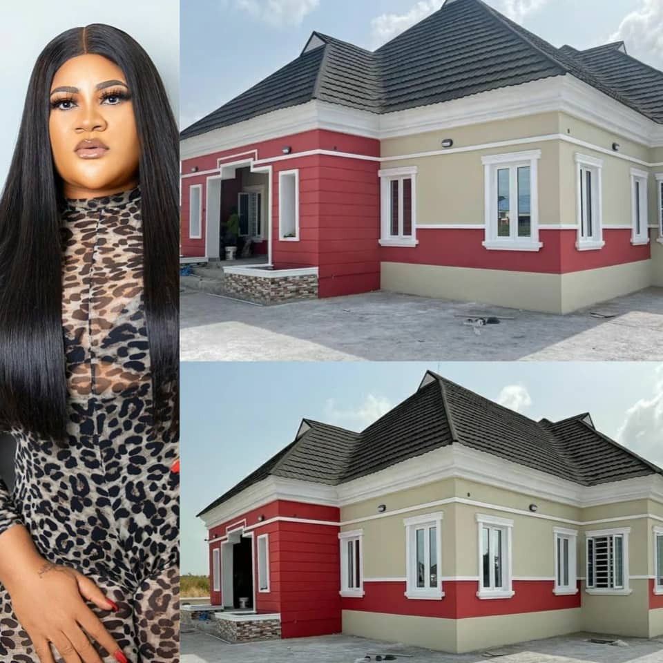 Actress Nkechi Blessing Sunday shows off the house she built this year