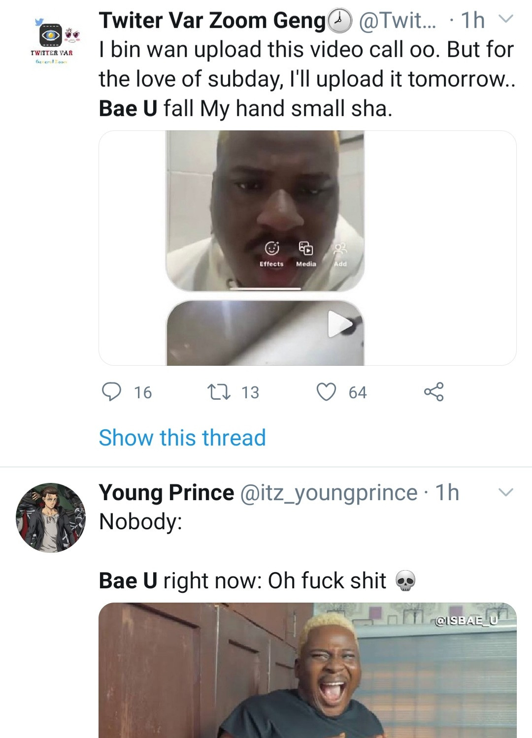 Skitmaker Bae U trends as he's accused of demanding sex from women before featuring them in his skits 7 61f69fea2e1f7