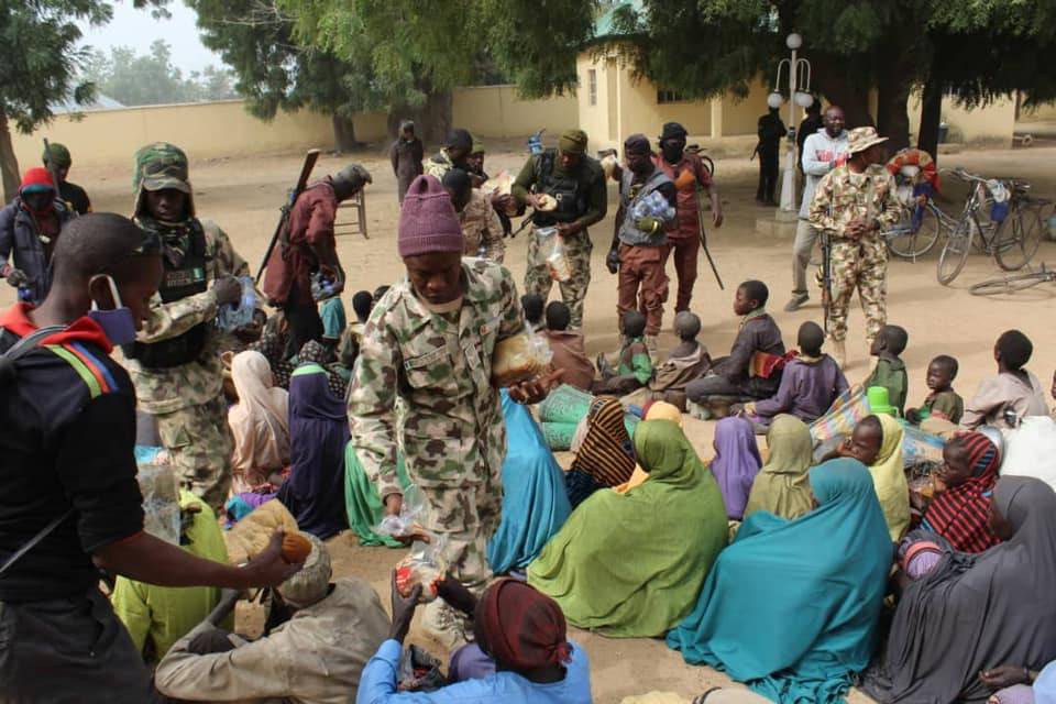 ISWAP Fighters and their families surrender to army in Borno