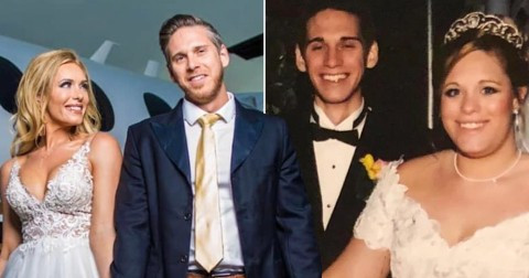 Woman marries the same man again after losing over nine stone to fit into her dream wedding dress (photos)