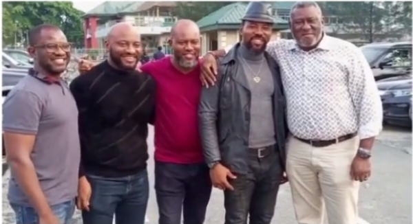 Actor Yul Edochie shares a video of him and his brothers posing for photos